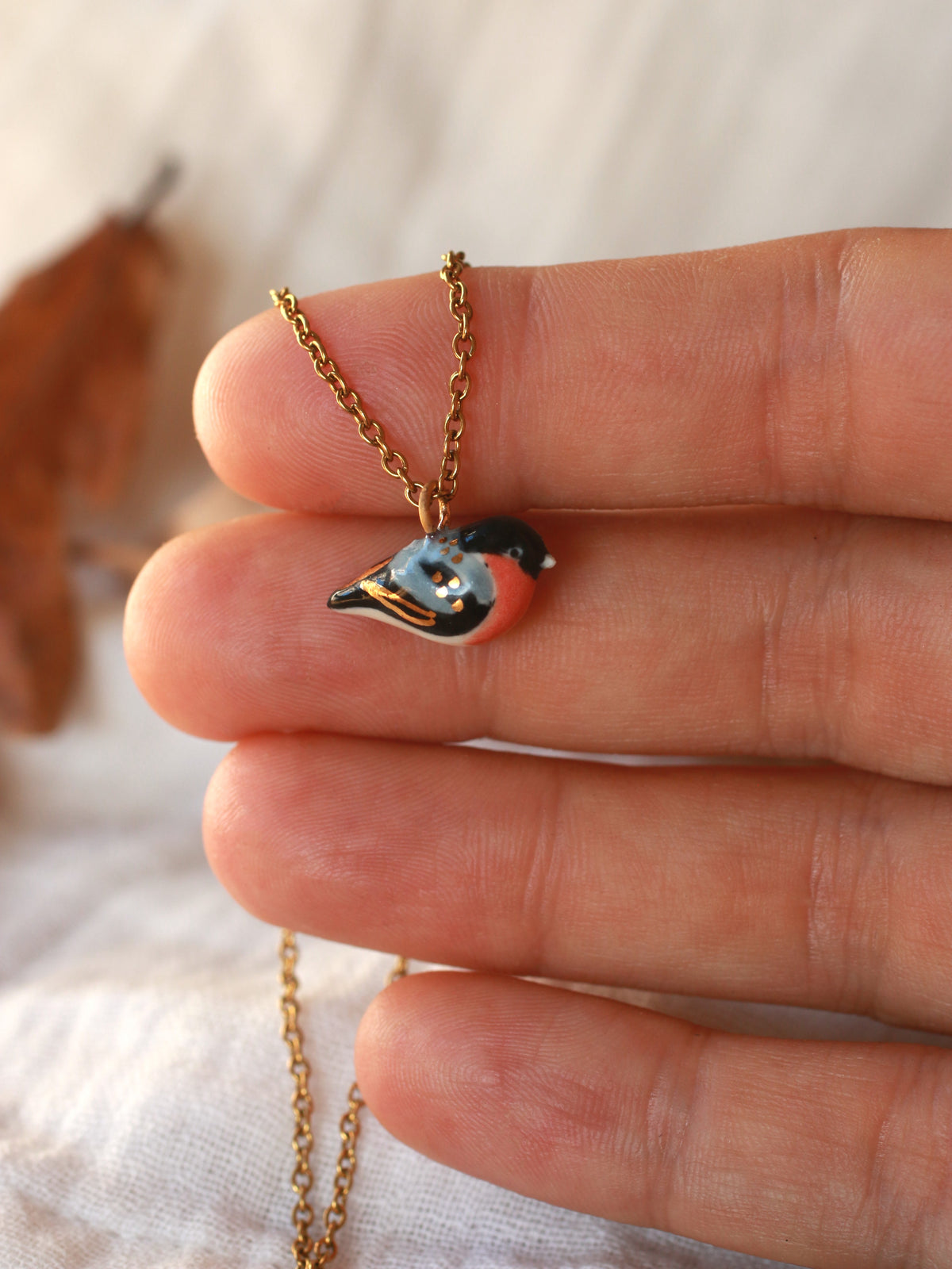 Bullfinch necklace