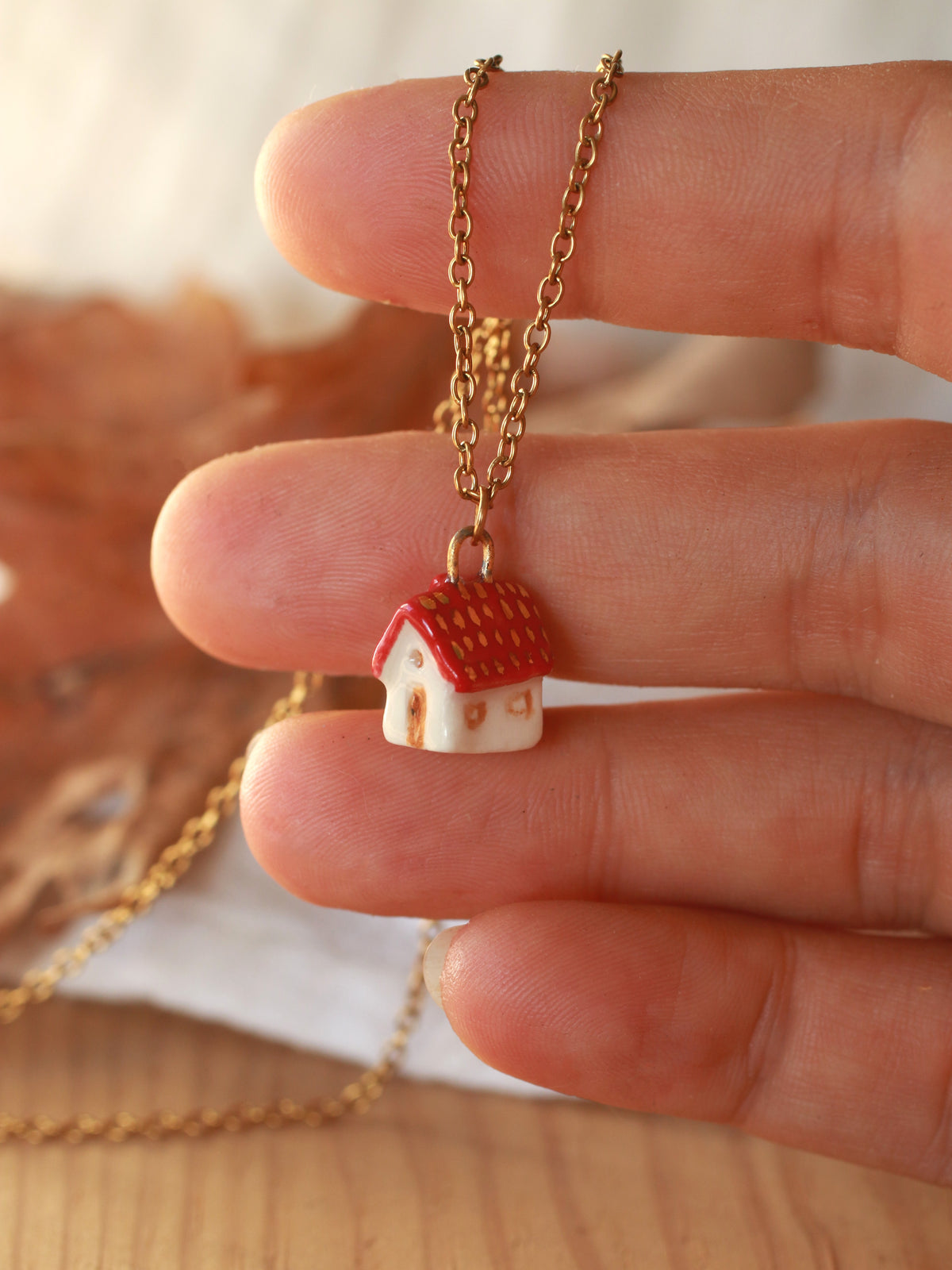 Tiny house necklace