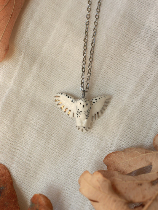 Snowy owl necklace