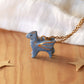 Blue dragon necklace