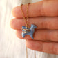 Blue dragon necklace
