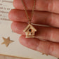 Bird house necklace