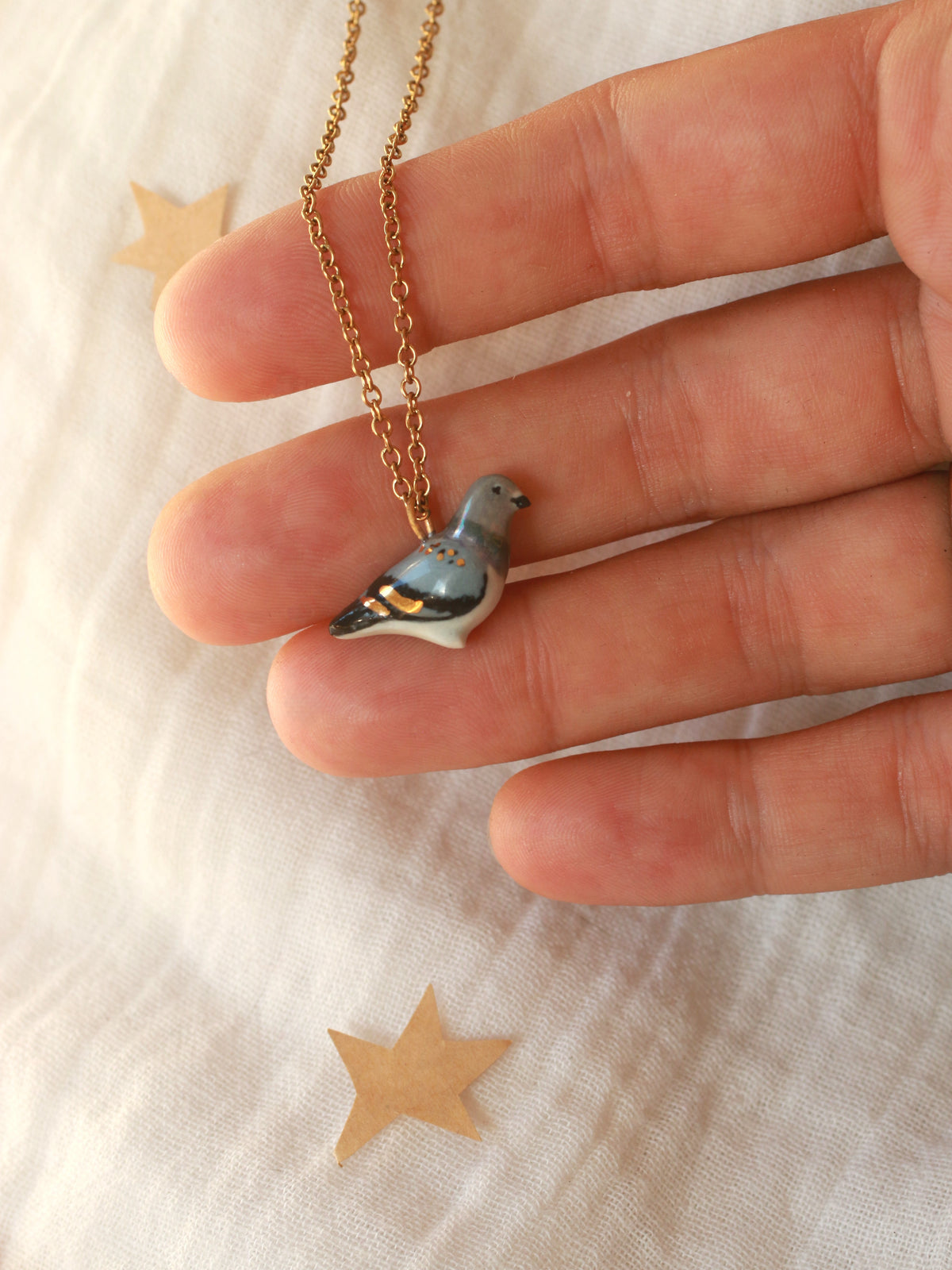 Pigeon necklace