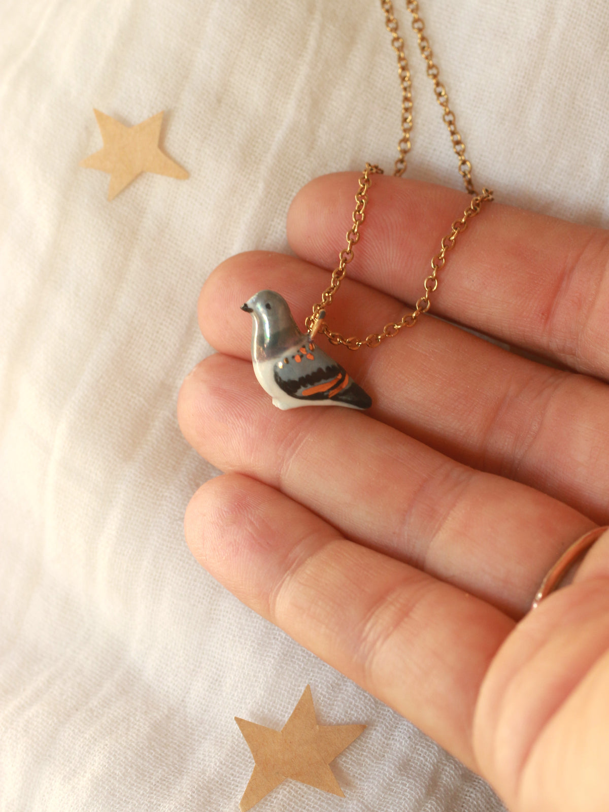 Pigeon necklace