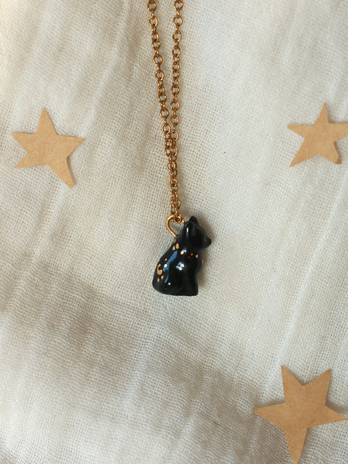 Black cat necklace