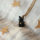 Black cat necklace