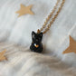 Black cat necklace