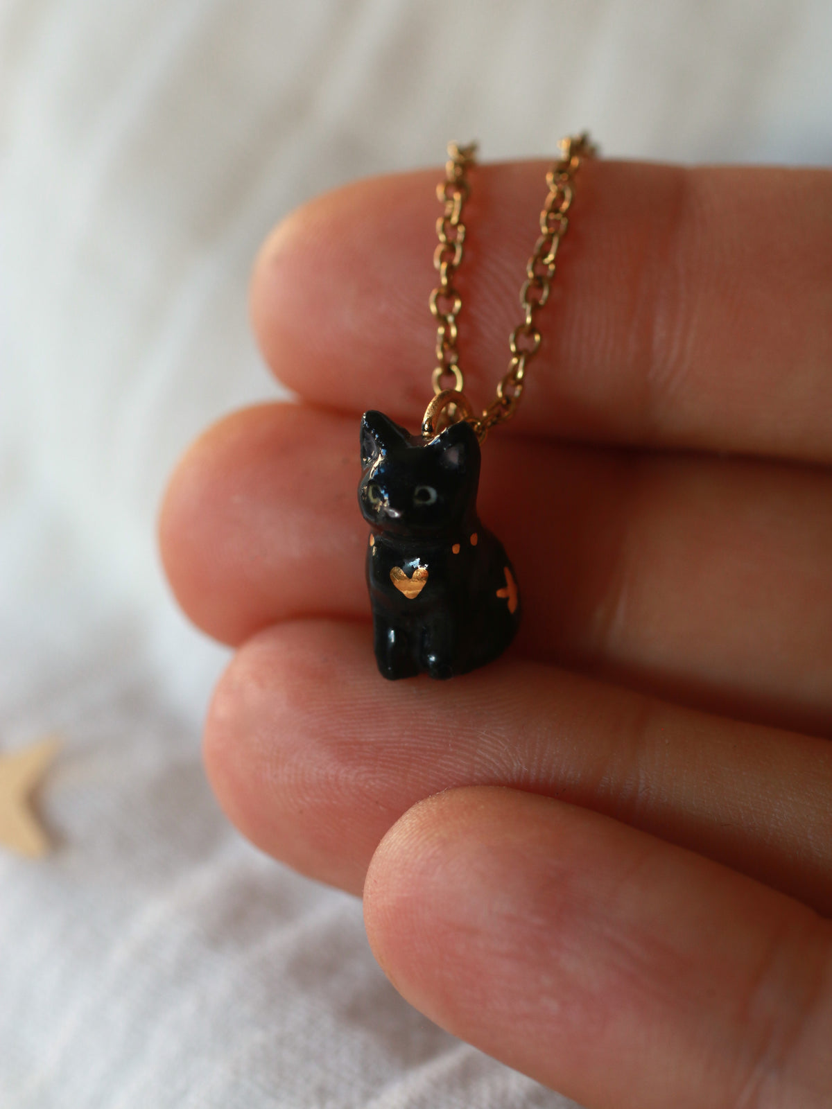 Black cat necklace