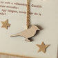 Blue jay necklace - wooden bird pendant