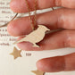 Blue jay necklace - wooden bird pendant