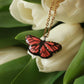 Monarch butterfly necklace