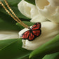 Monarch butterfly necklace