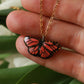 Monarch butterfly necklace