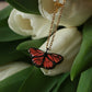 Monarch butterfly necklace