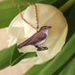Nightingale necklace - wooden bird pendant
