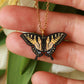 Tiger swallowtail butterfly necklace