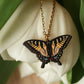 Tiger swallowtail butterfly necklace