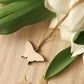 Tiger swallowtail butterfly necklace