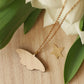 Monarch butterfly - wooden necklace