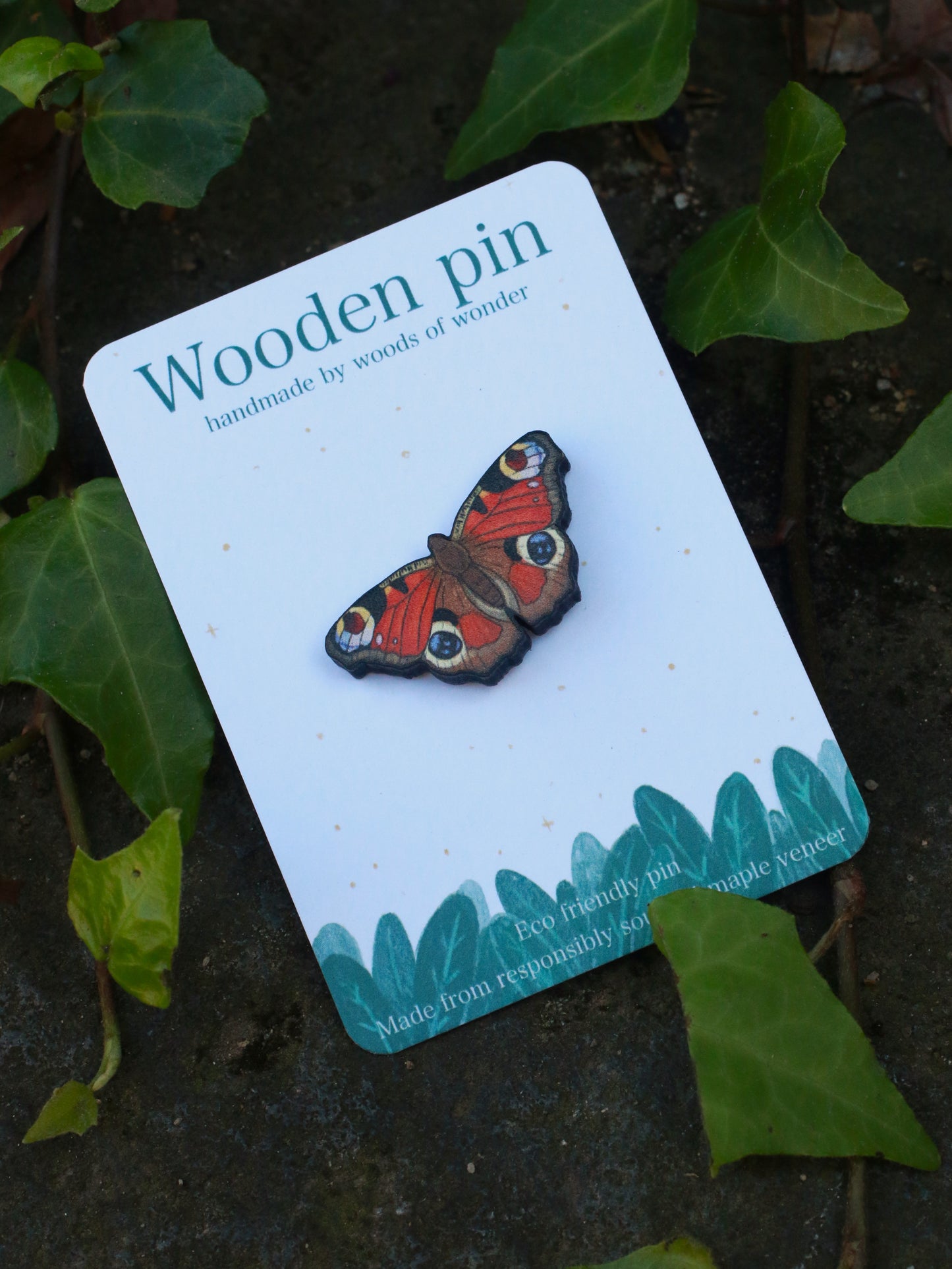 Peacock Butterfly pin