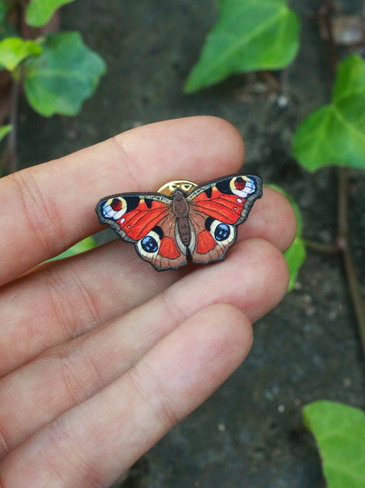 Peacock Butterfly pin