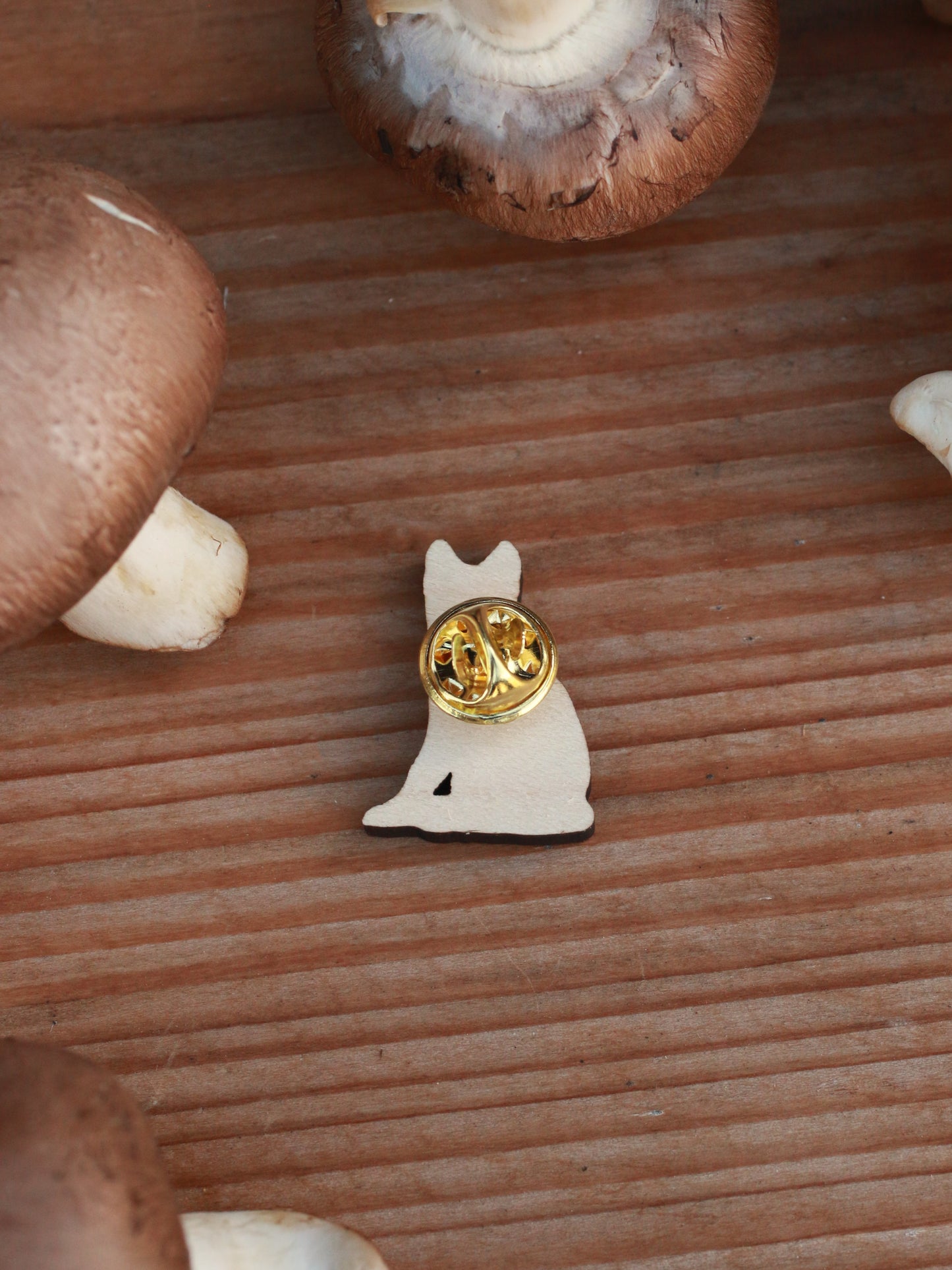 Wolf cub wooden pin