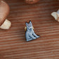 Wolf cub wooden pin