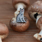 Wolf cub wooden pin