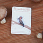 Hoopoe pin - wooden bird pin