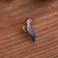 Hoopoe pin - wooden bird pin