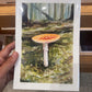 Fly agaric mushroom print - A5 art print RESERVED