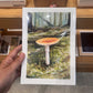 Fly agaric mushroom print - A5 art print RESERVED