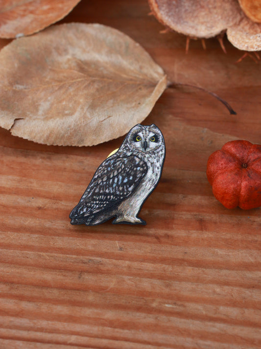 Short eared owl pin