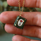 Mushroom book necklace