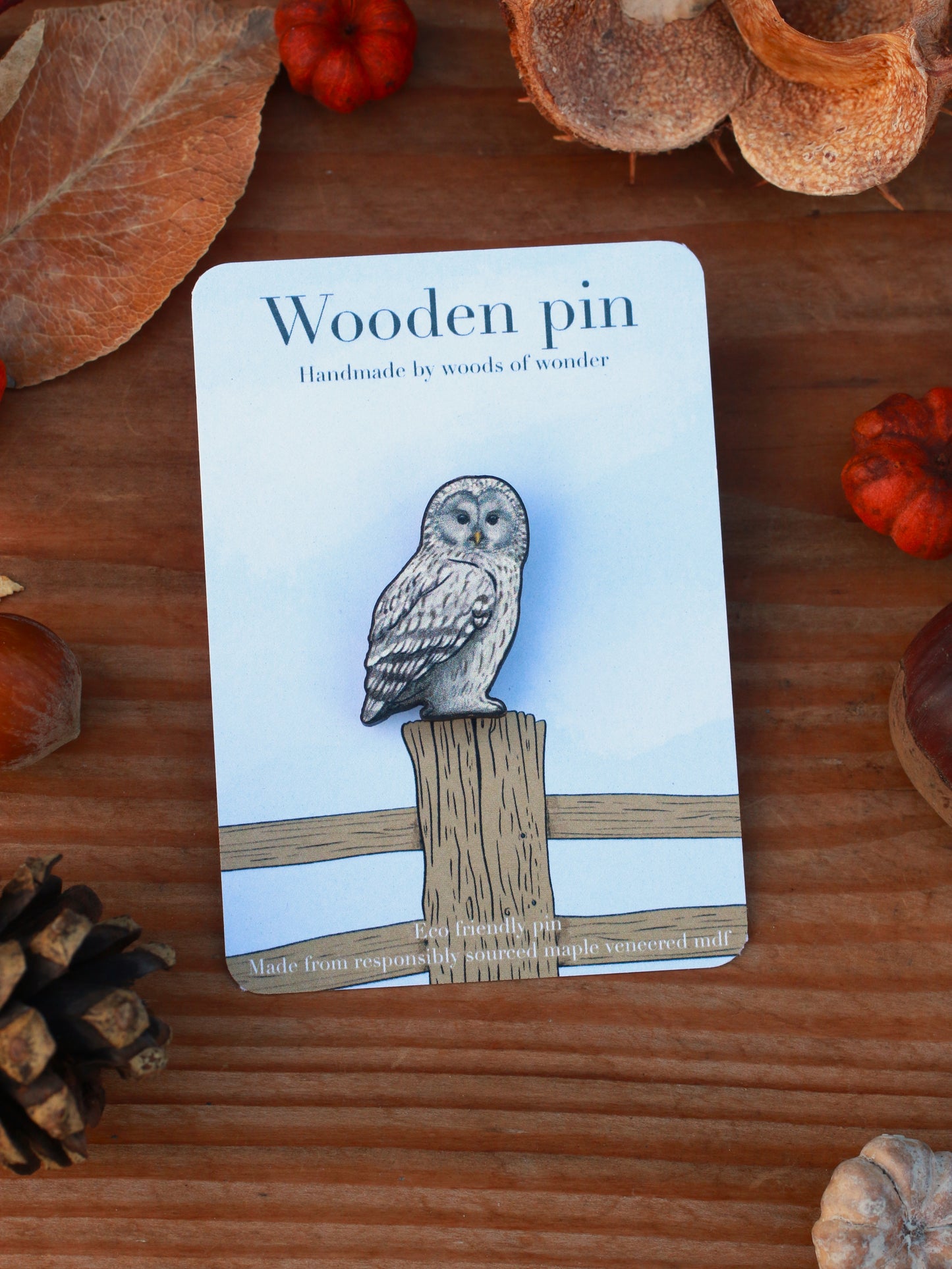 Ural owl pin