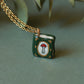 Mushroom book necklace