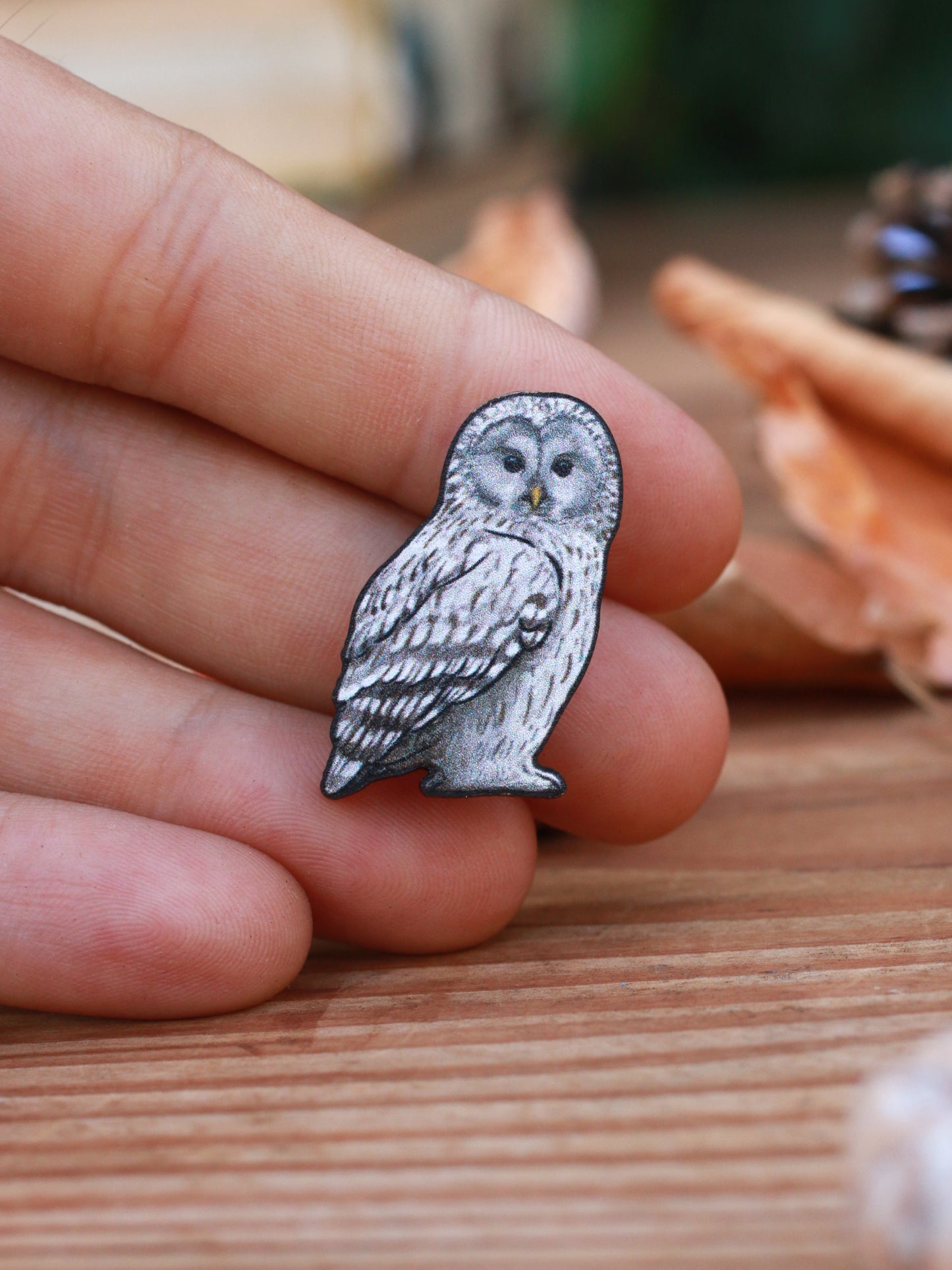 Ural owl pin