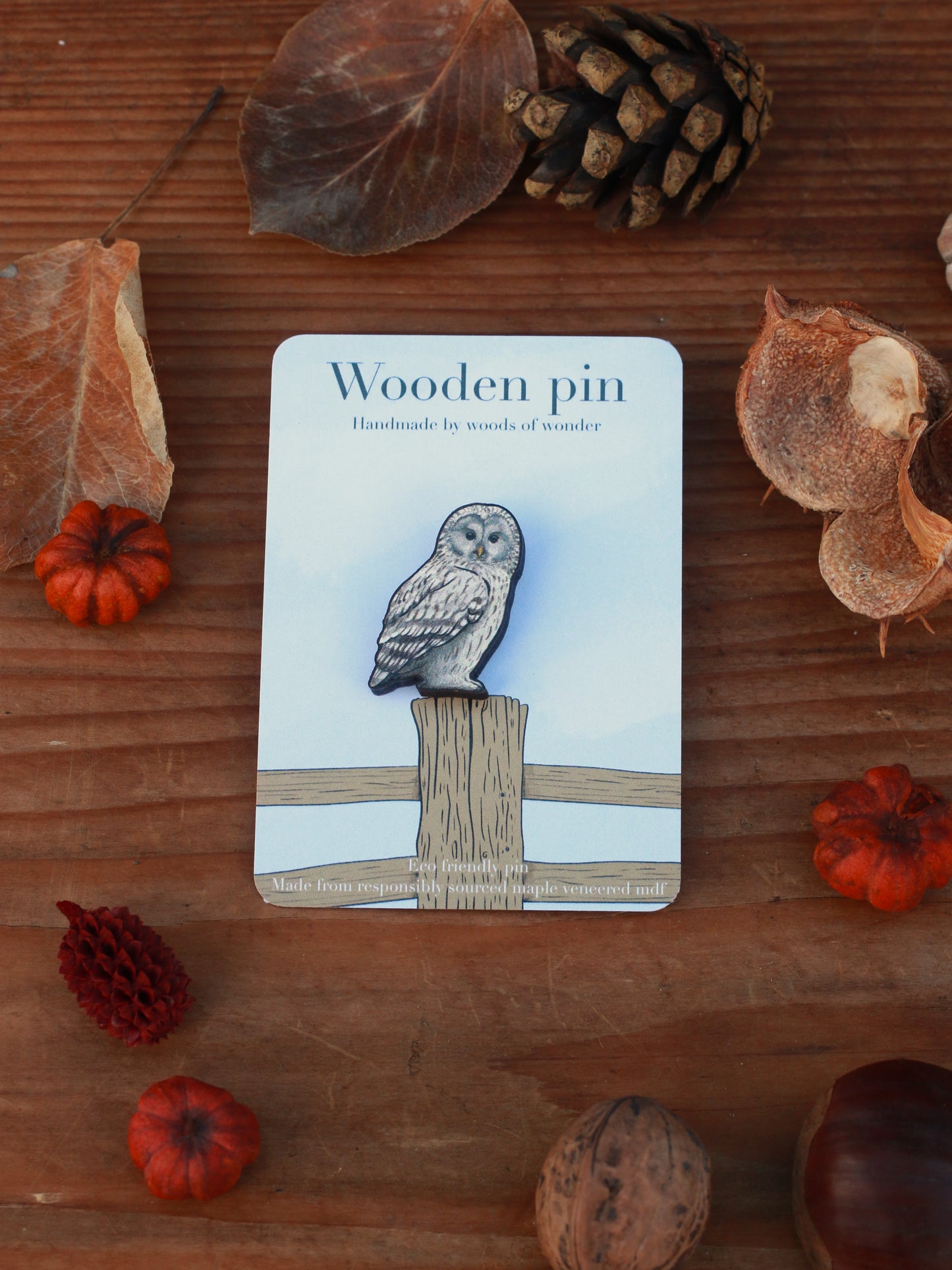 Ural owl pin