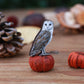 Barn owl pin - wooden pin