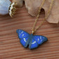 Purple emperor butterfly necklace