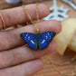 Purple emperor butterfly necklace