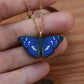 Purple emperor butterfly necklace