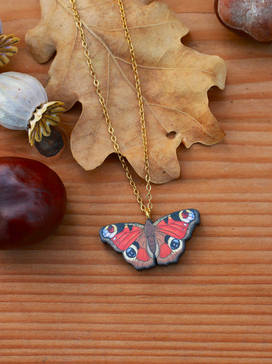 Peacock Butterfly necklace