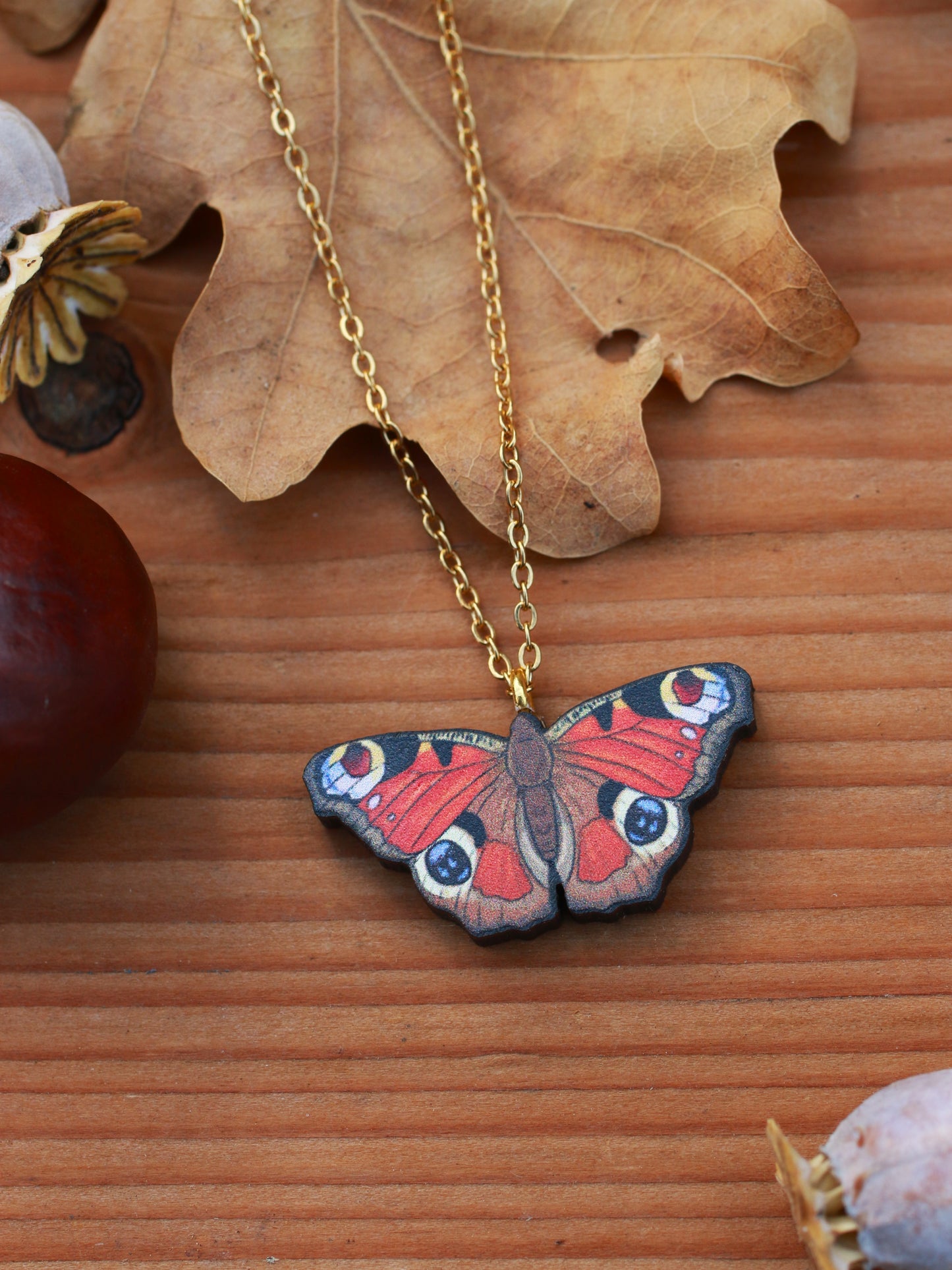 Peacock Butterfly necklace