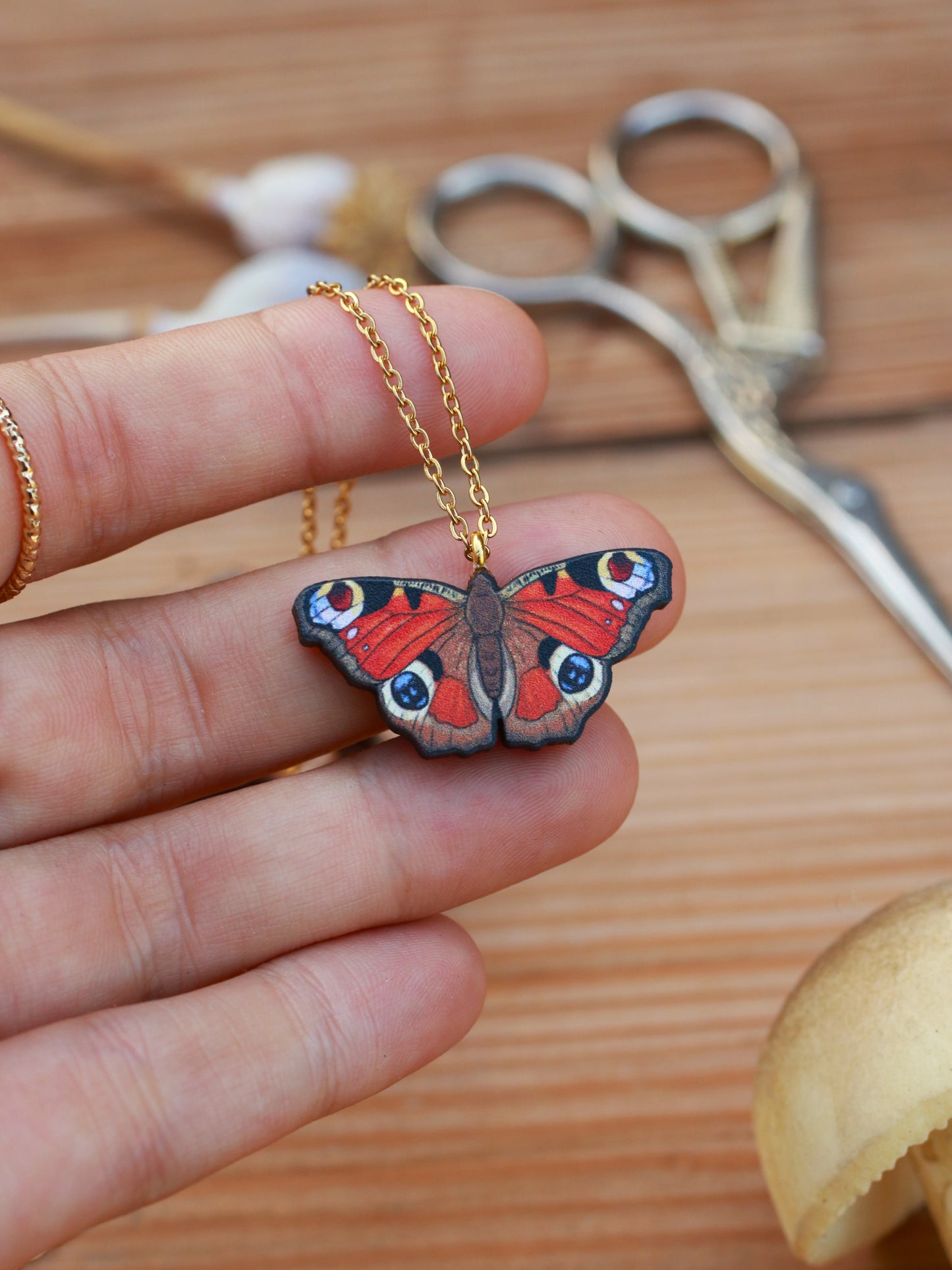 Peacock Butterfly necklace