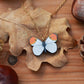 Wooden Orange tip Butterfly necklace