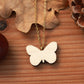 Wooden Orange tip Butterfly necklace