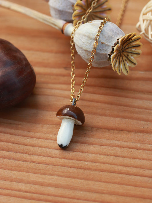 Ceramic Mushroom necklace