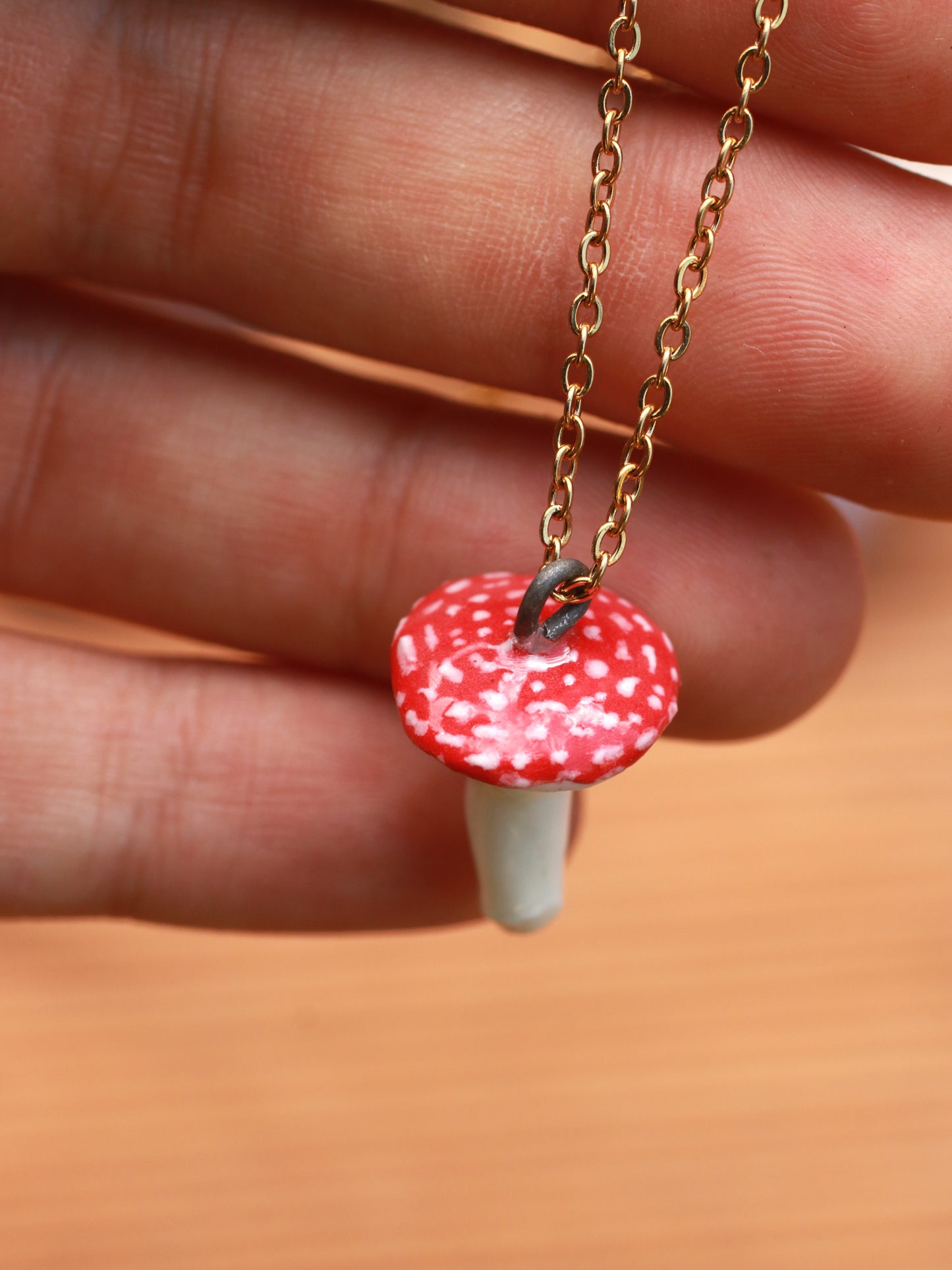 Ceramic Mushroom necklace