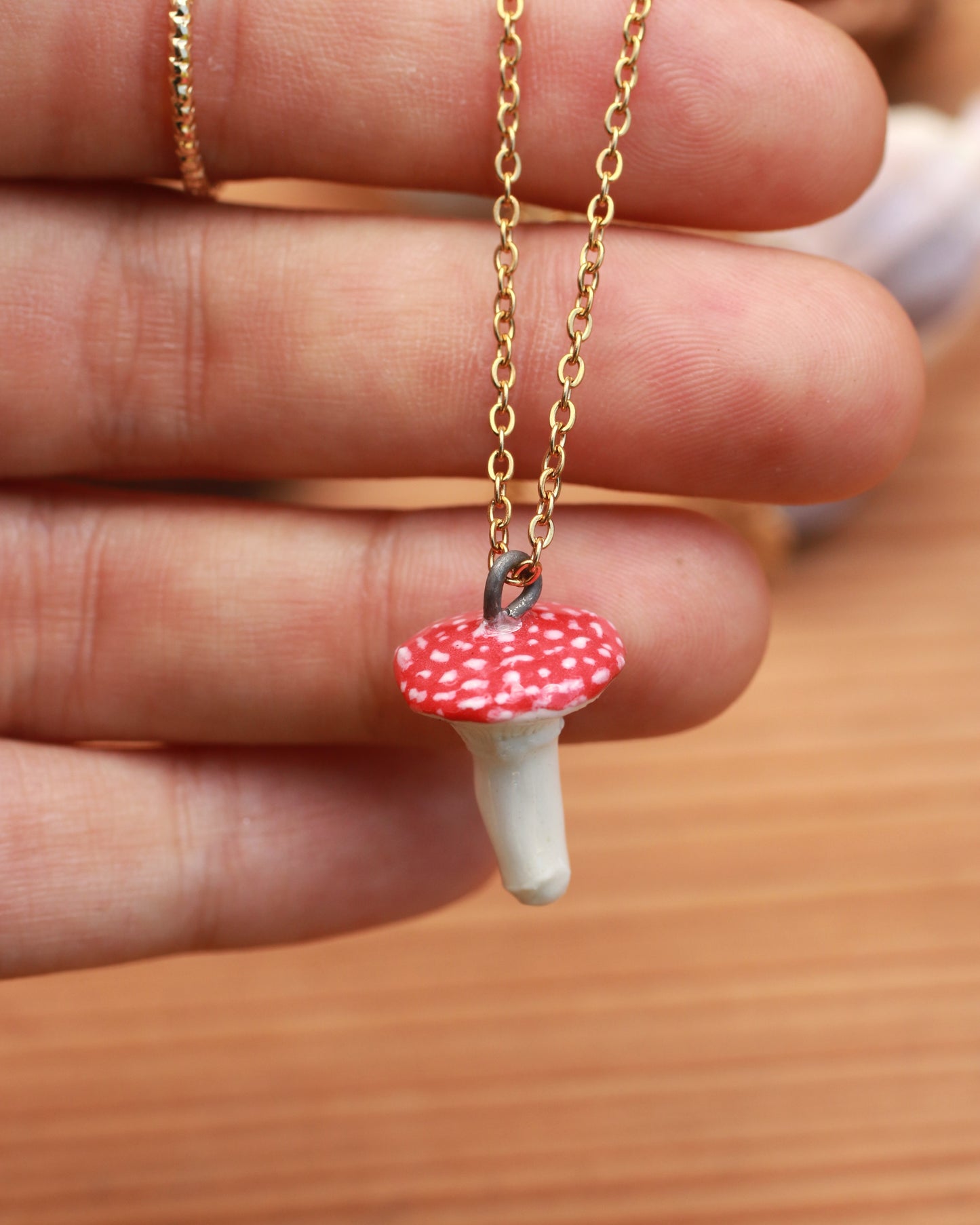 Ceramic Mushroom necklace